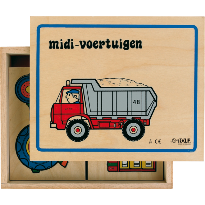 Rolf Puzzels - Puzzelserie voertuigen, 10 stukjes per puzzel