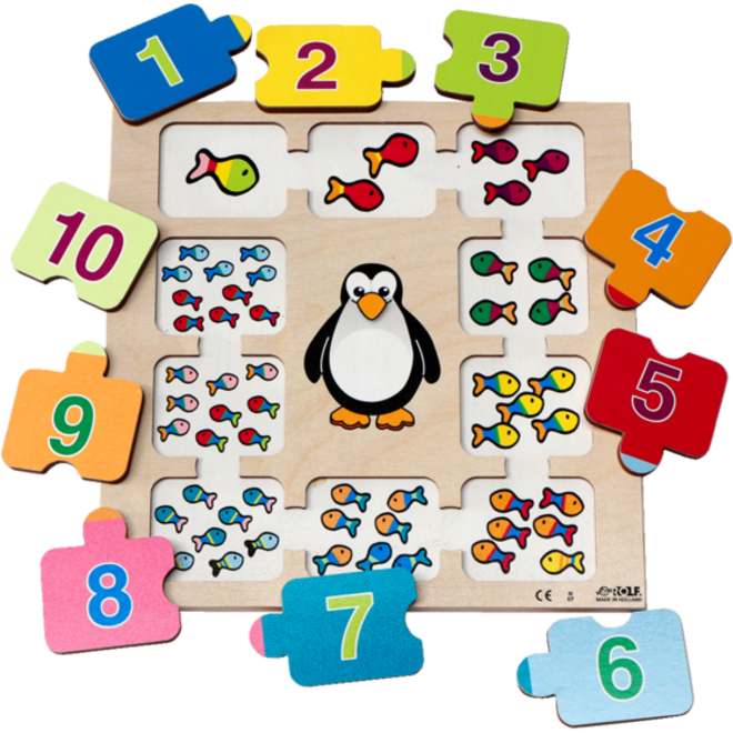 Rolf Puzzels - Reliëf puzzel 10 kleine visjes, 10 stukjes