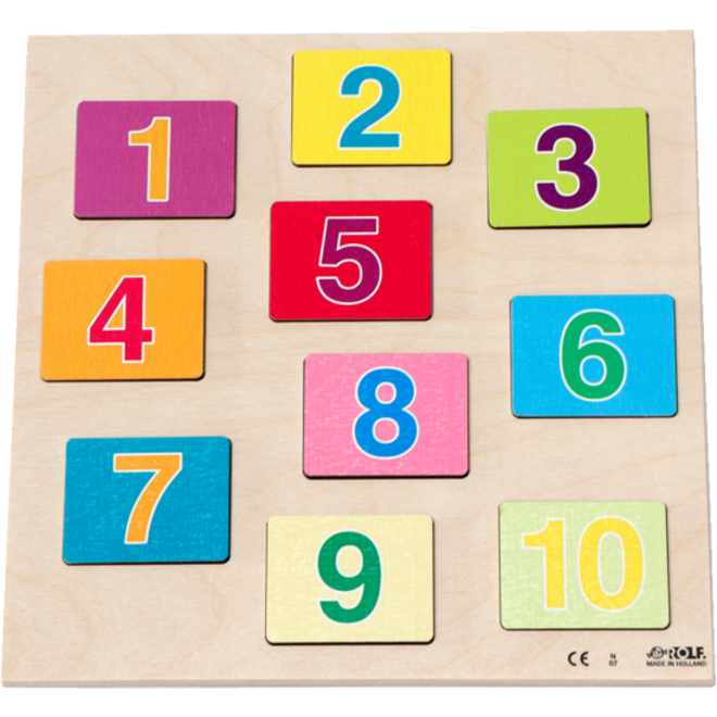Rolf Puzzels - Reliëf puzzel ontdek het getal, 10 stukjes