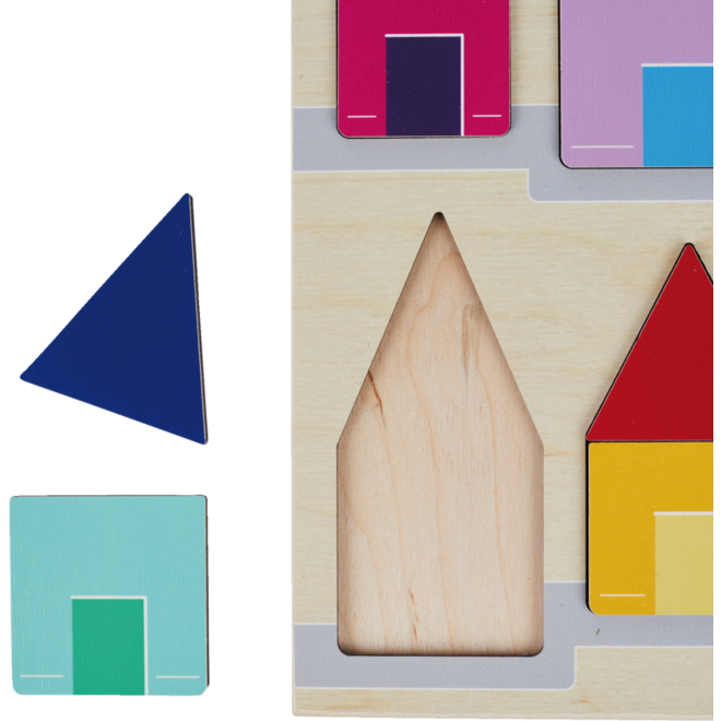 Rolf Puzzels - Reliëfpuzzelserie: ontdek de kleur en grootte, 2 stuk