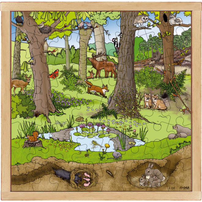 Rolf Puzzels - Puzzel bos lente-zomer, 64 stukjes