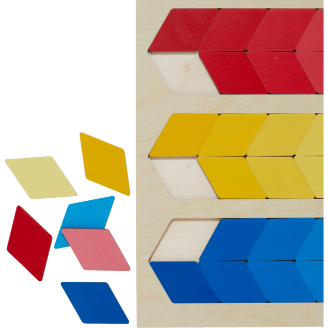 Rolf Puzzels - Puzzel kleurnuance rood, geel, blauw, 36 stukjes