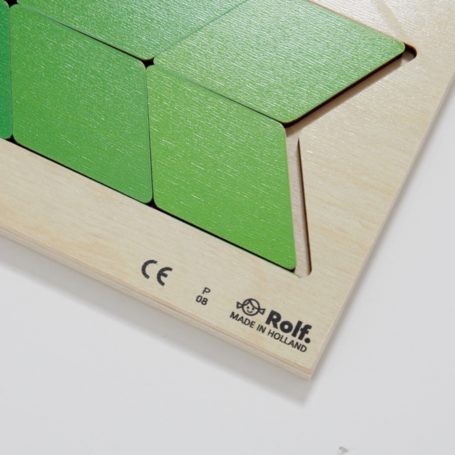 Rolf Puzzels - Puzzel kleurnuance oranje, paars en groen, 36 stukjes