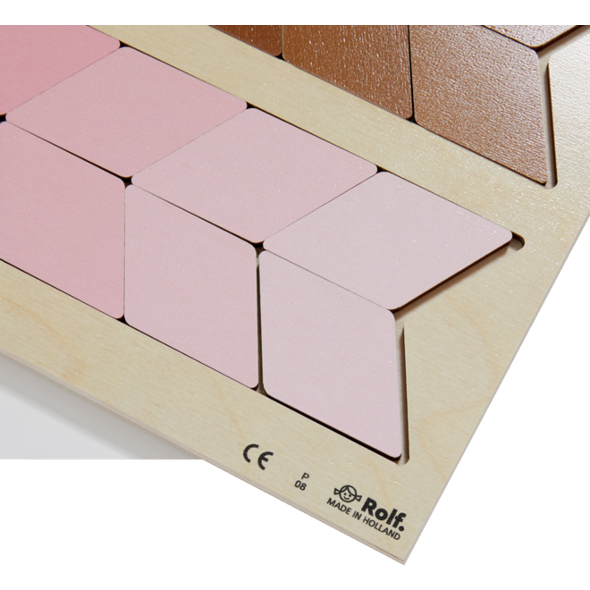 Rolf Puzzels - Puzzel kleurnuance grijs, bruin, roze, 36 stukjes