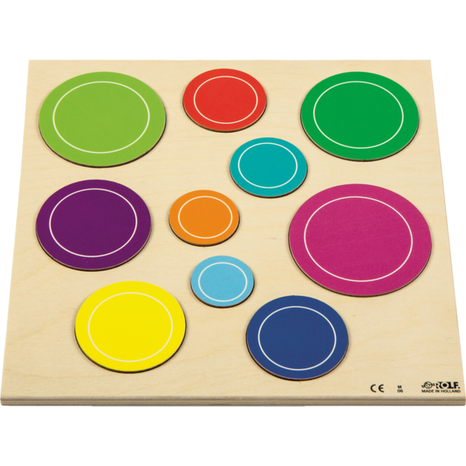 Rolf Puzzels - Reliëfpuzzel ontdek de grootte - bubbels - 10 stukjes