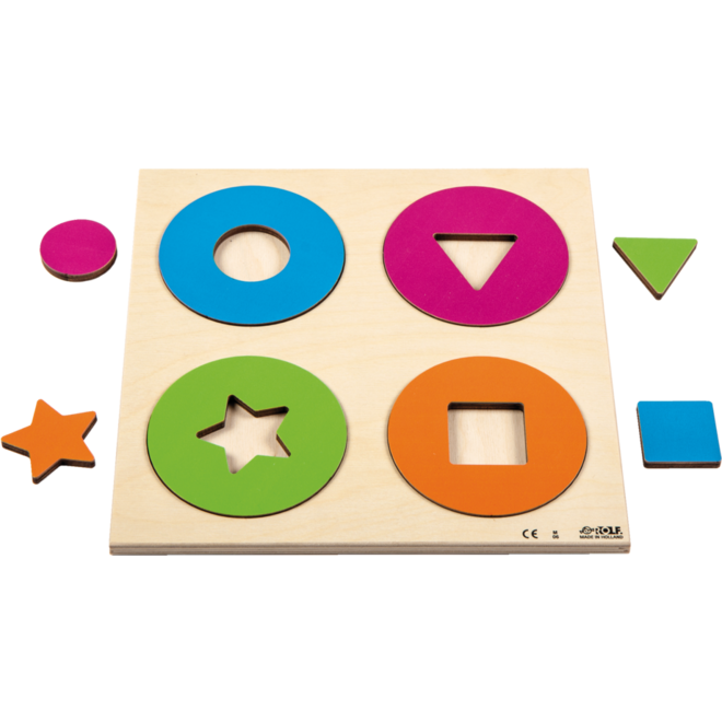 Rolf Puzzels - Reliëfpuzzelserie ontdek de kleur en vorm, 2 stuks