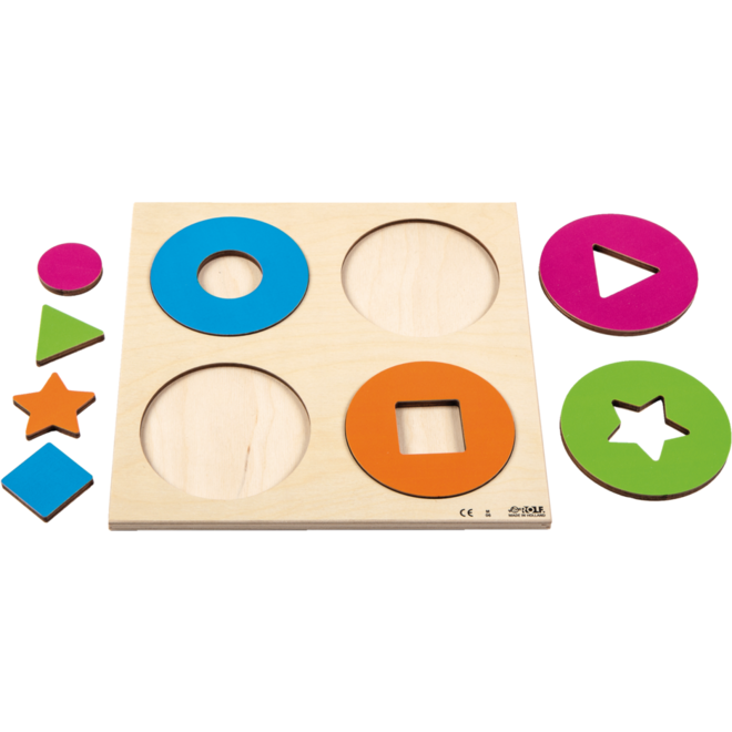 Rolf Puzzels - Reliëfpuzzelserie ontdek de kleur en vorm, 2 stuks