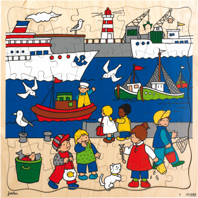 Rolf Puzzels - Puzzel zeehaven, 64 stukjes