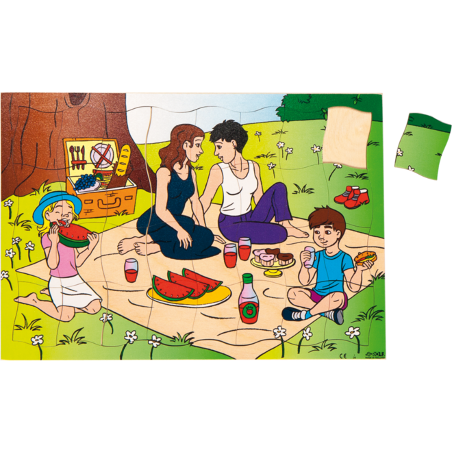 Rolf Puzzels - Puzzel aan het picknicken, 32 stukjes