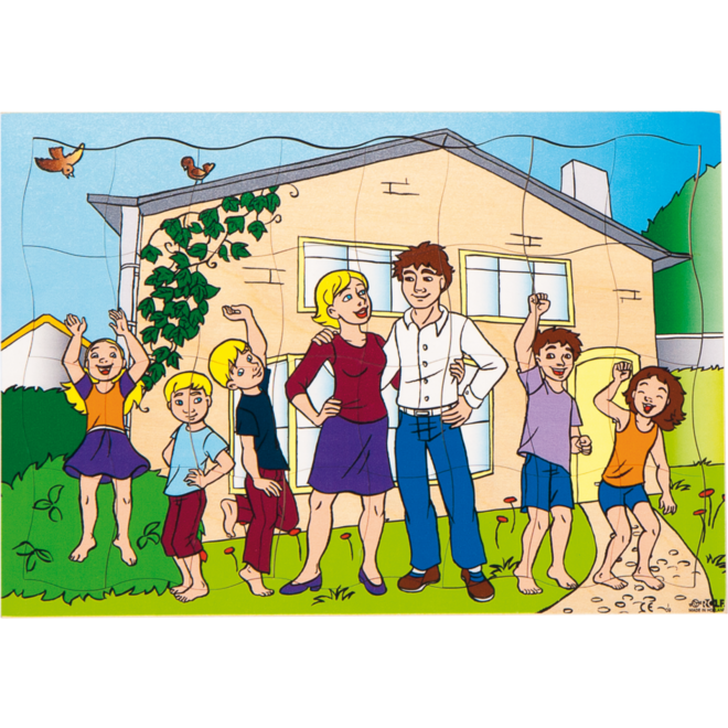 Rolf Puzzels - Puzzel familie en hun nieuwe huis, 32 stukjes