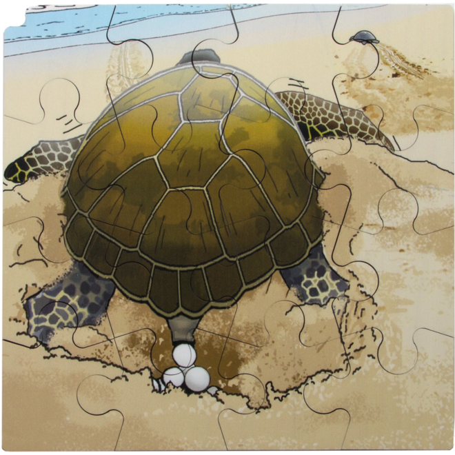 Rolf Connect - Groeipuzzel schildpad 28 x 28 cm 4-lagen 86 stukjes