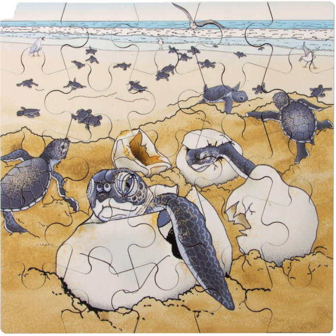 Rolf Connect - Groeipuzzel schildpad 28 x 28 cm 4-lagen 86 stukjes