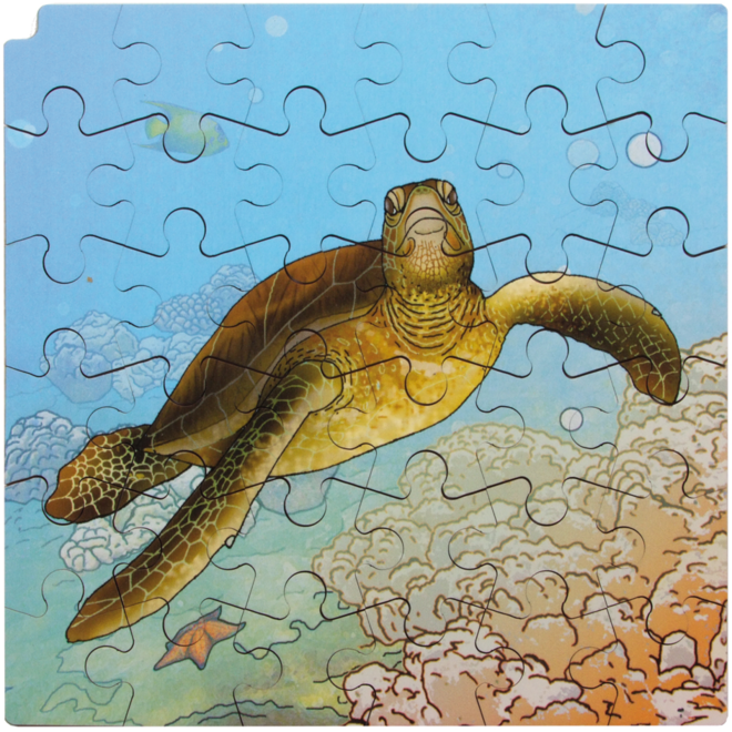 Rolf Connect - Groeipuzzel schildpad 28 x 28 cm 4-lagen 86 stukjes