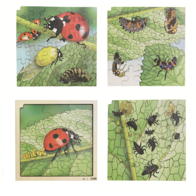 Rolf Connect - Groeipuzzel lieveheersbeestje 28x28 cm 4-lagen 86 stukjes