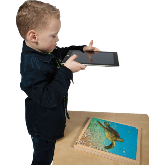 Rolf Connect - Groeipuzzel kikker 28 x 28 cm 4 lagen 86 stukjes