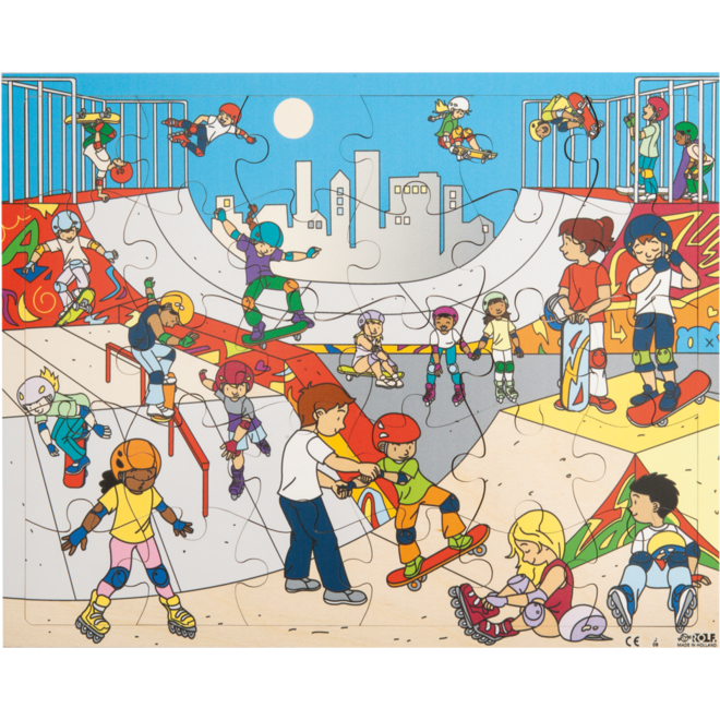 Rolf Puzzels - Puzzel skaten, 30 stukjes