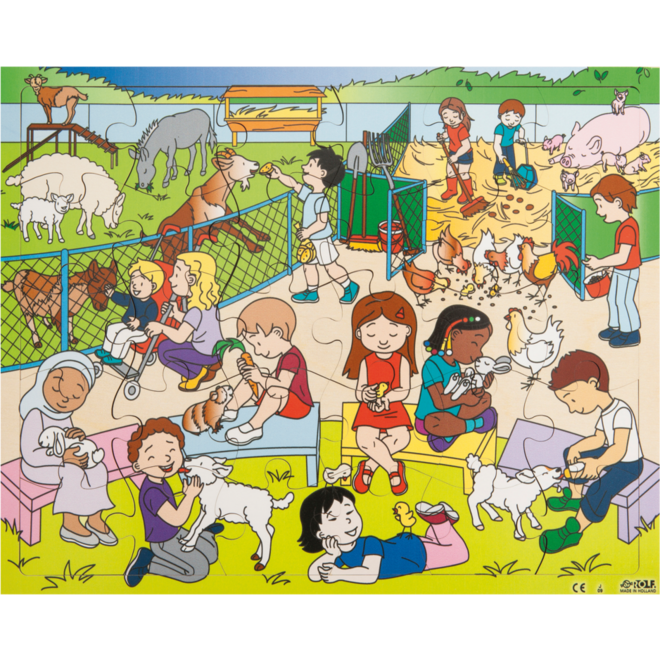 Rolf Puzzels - Puzzel kinderboerderij, 30 stukjes