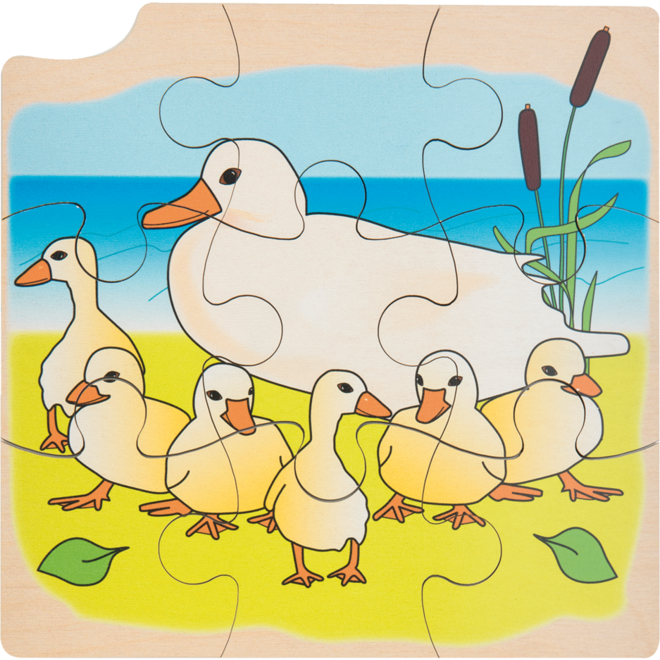 Rolf Puzzels - Groeipuzzel eend, 4 lagen, 36 stukjes
