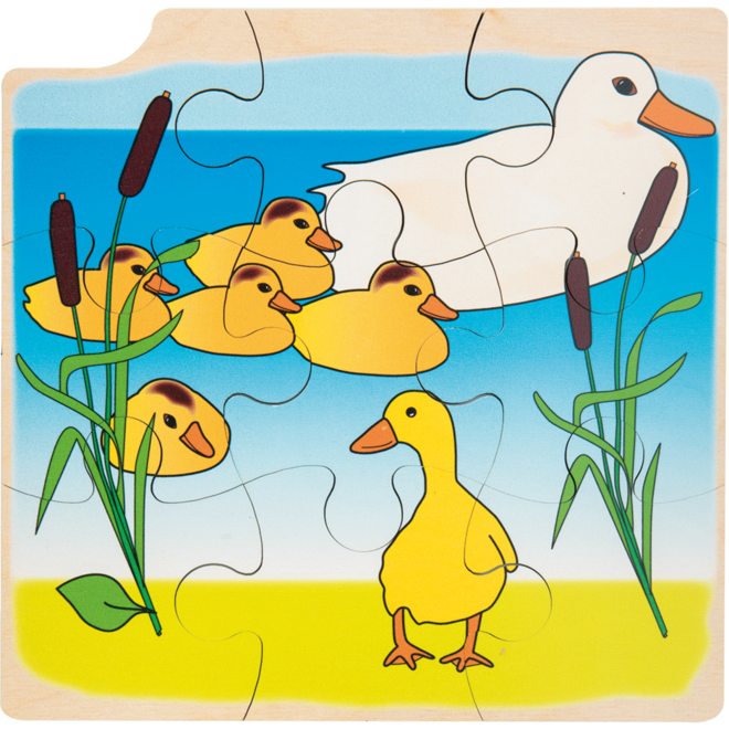 Rolf Puzzels - Groeipuzzel eend, 4 lagen, 36 stukjes
