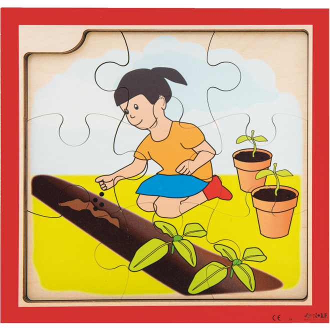 Rolf Puzzels - Groeipuzzel zonnebloem, 4 lagen, 36 stukjes