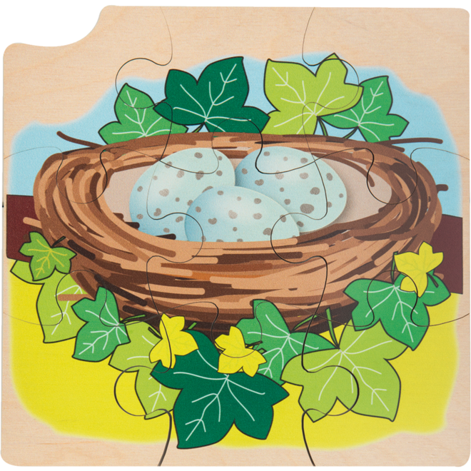 Rolf Puzzels - Groeipuzzel merel 4-lagen, 36 stukjes