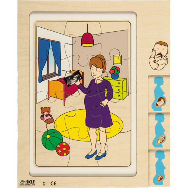 Rolf Puzzels - Groeipuzzel moeder en baby, 42 stukjes