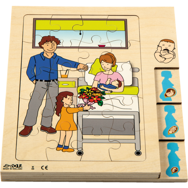 Rolf Puzzels - Groeipuzzel moeder en baby, 42 stukjes