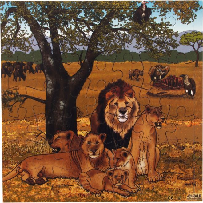 Rolf Puzzels - Puzzel leeuwen, 49 stukjes
