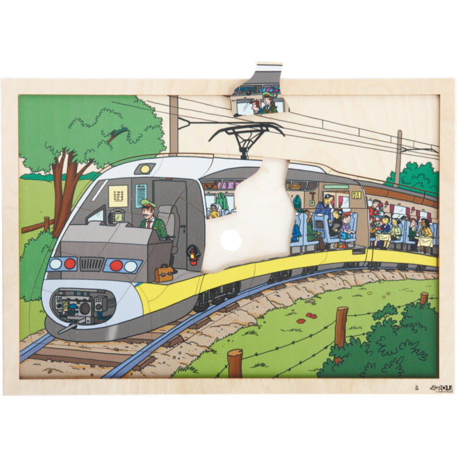 Rolf Puzzels - Inkijkpuzzel trein, 60 stukjes
