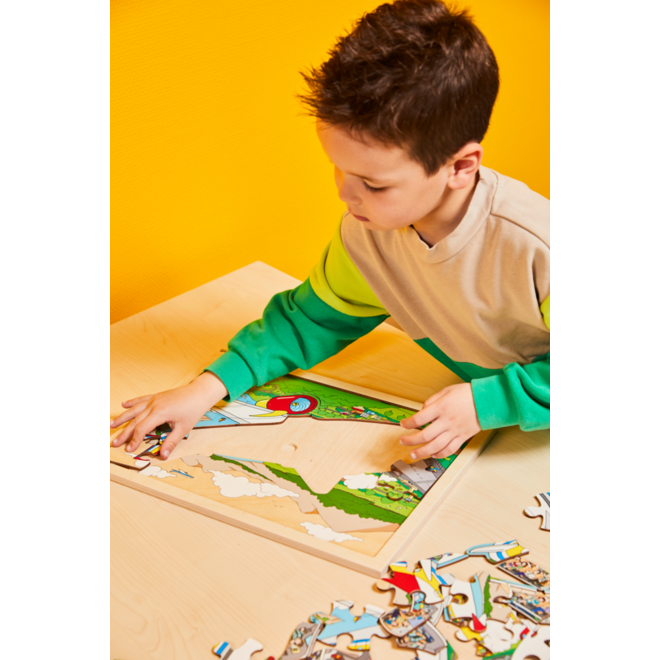 Rolf Puzzels - Inkijkpuzzel vliegtuig, 60 stukjes