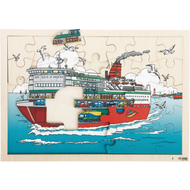 Rolf Puzzels - Inkijkpuzzel ferry, 60 stukjes