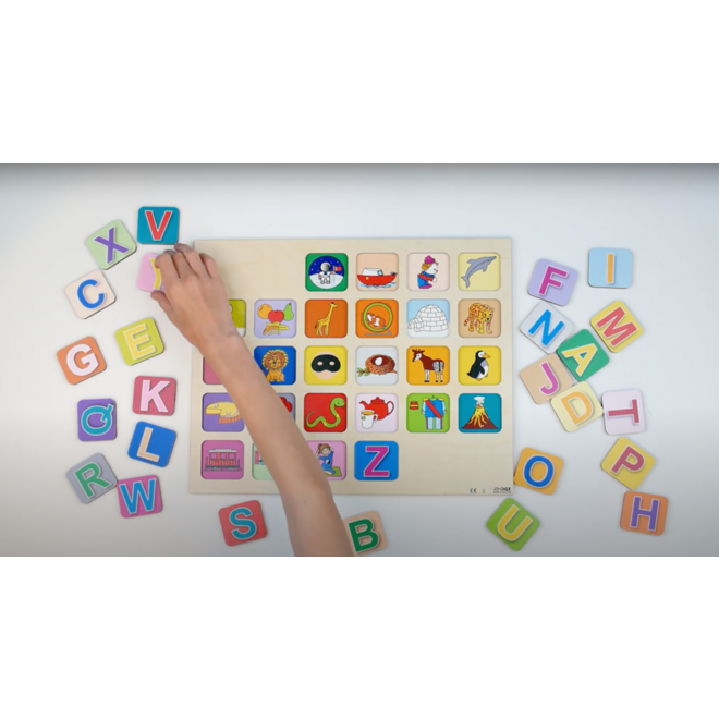 Rolf Puzzels - Puzzelserie van de a-Z spellen (kleine en grote letters), 2 stuks