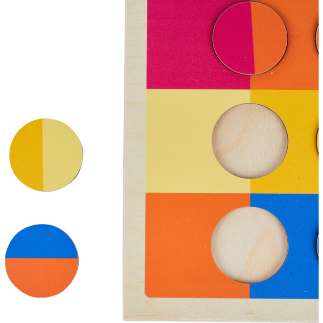 Rolf Puzzels - Reliëfpuzzel kleurenduo’s, 12 stukjes
