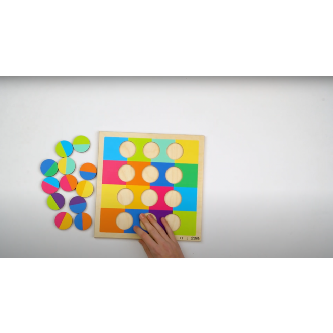 Rolf Puzzels - Reliëfpuzzel kleurenduo’s, 12 stukjes