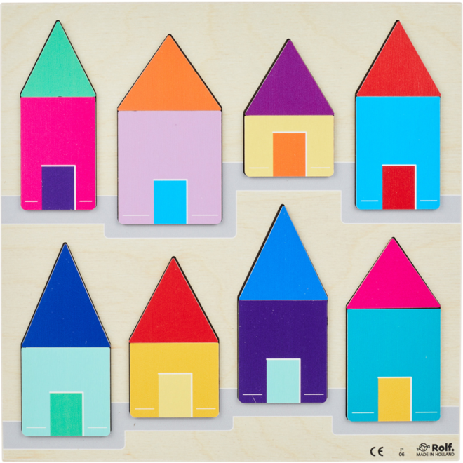 Rolf Puzzels - Reliëfpuzzelserie: ontdek de kleur en grootte, 2 stuk