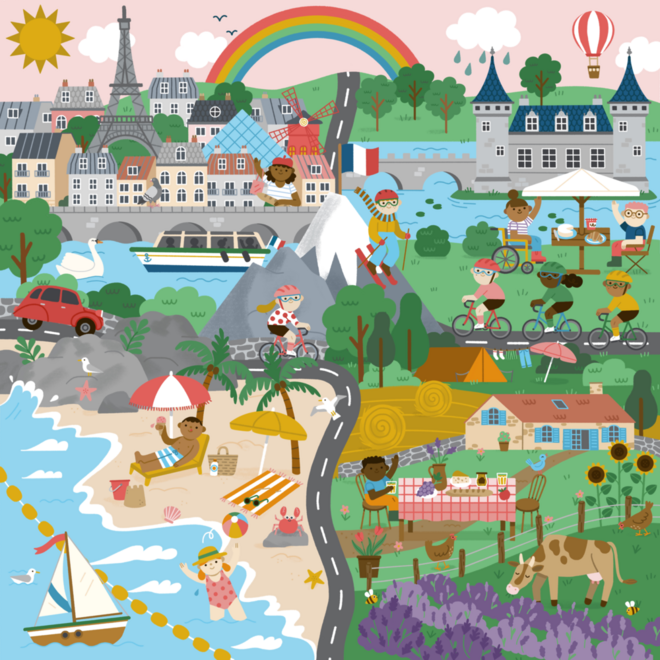 Rolf Puzzels - Puzzel landen Frankrijk, 81 stukjes