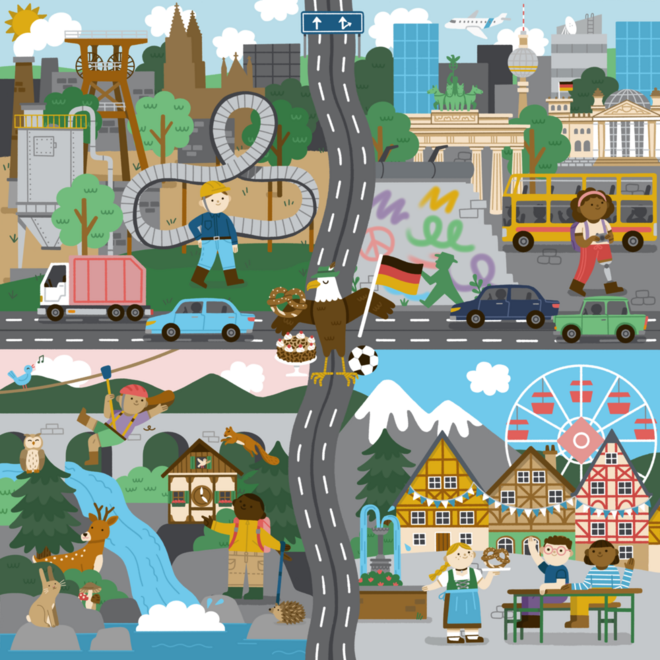 Rolf Puzzels - Puzzel landen Duitsland, 81 stukjes