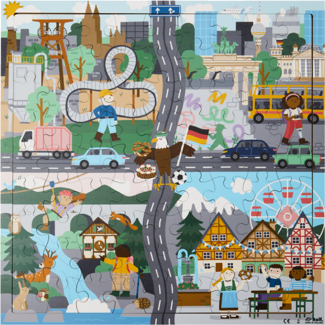 Rolf Puzzels - Puzzelserie landen, 4 stuks