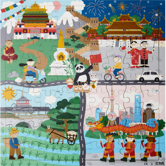 Rolf Puzzels - Puzzelserie landen, 4 stuks