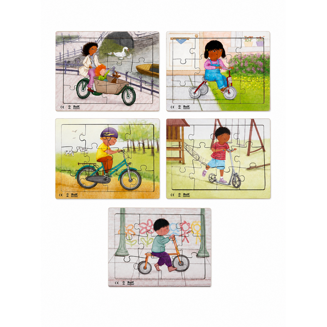 Rolf Puzzels – Puzzelserie Op wielen (5 stuks)