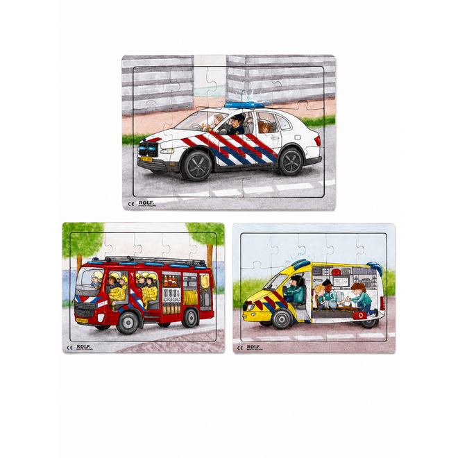 Rolf Puzzels – Puzzelserie Hulpdiensten inkijk (3 stuks)