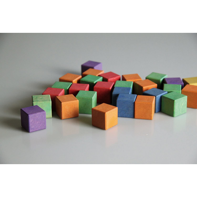 Rolf More - Gekleurde blokjes van RE-Wood, 2 x 2 x 2 cm, 150 stuks