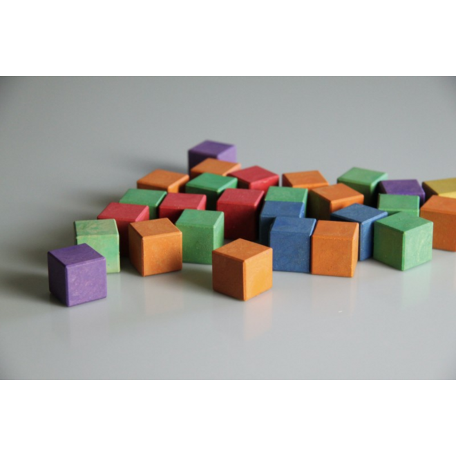 Rolf More - Gekleurde blokjes van RE-Wood, 2 x 2 x 2 cm, 150 stuks