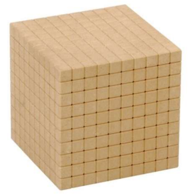 Rolf More - MAB materiaal - blok 1 dm3 blank niet magnetisch