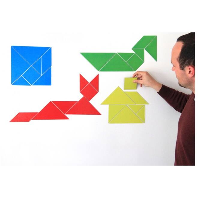 Rolf More - Tangramset magnetisch in 4 kleuren