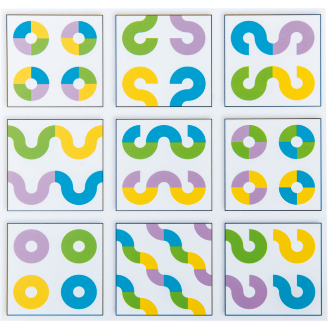 Rolf More - Geometrische vormenlotto kwart hoog