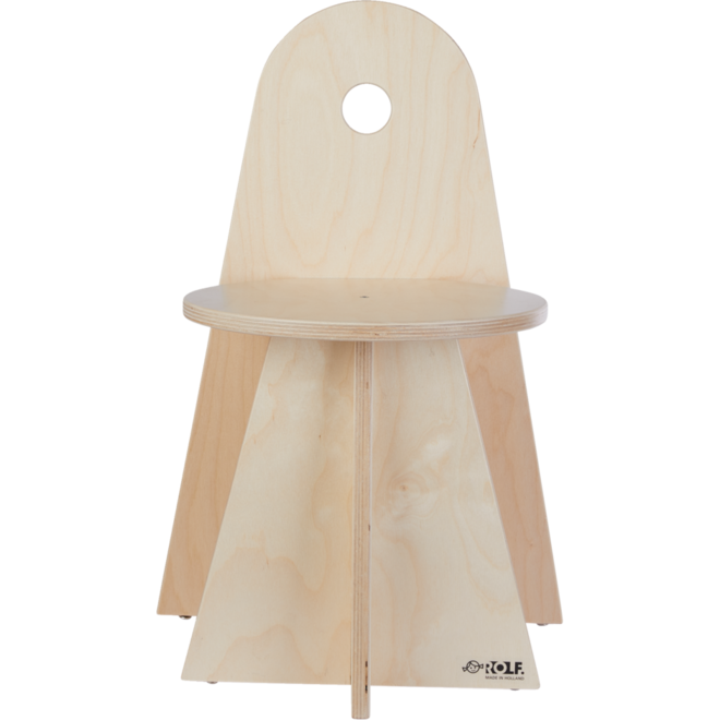 Rolf More - Stoel Rondo kleuteruitvoering naturel hoogte 30 cm gemonteerd