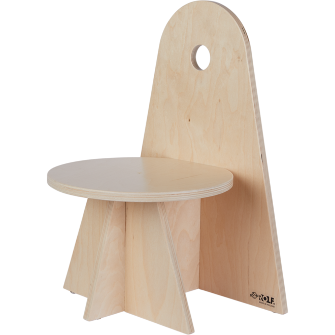 Rolf More - Stoel Rondo peuteruitvoering naturel hoogte 21 cm gemonteerd
