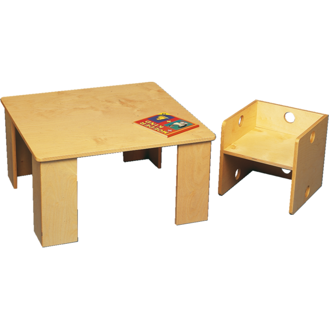 Rolf More - Stoel Kuben kleuteruitvoering  36 x 36 x 36 cm ongemonteerd