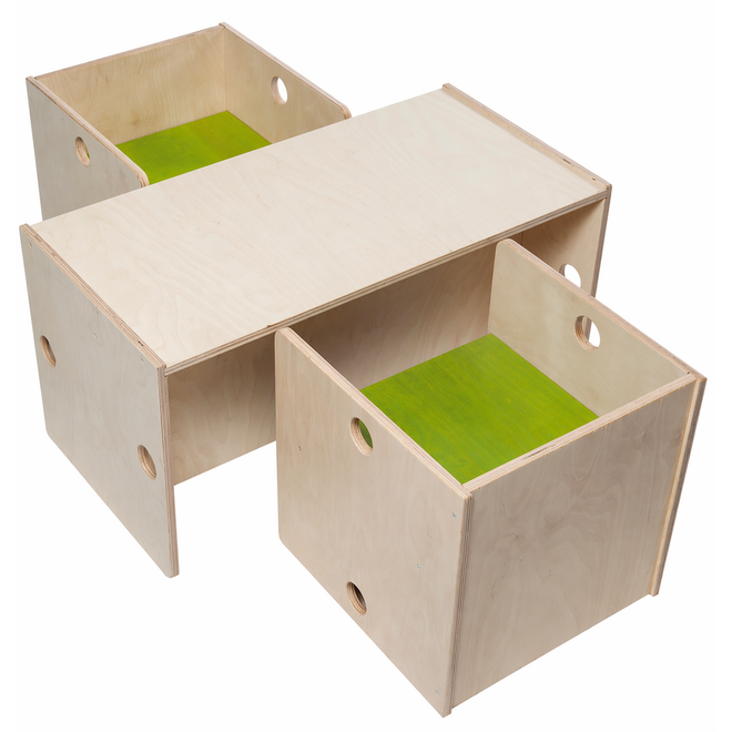 Rolf More - Stoel Kuben kleuteruitvoering  36 x 36 x 36 cm ongemonteerd